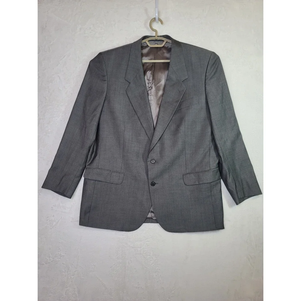 Cerruti 1881 Wool‎ Blazer 120s Mens Gray Tailored Sport Coat Career Size 48R